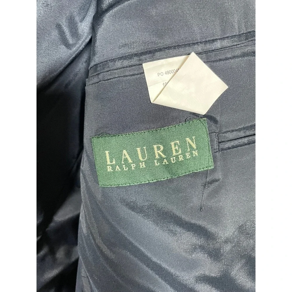 Lauren Ralph‎ Lauren Blazer Mens 42S Navy Blue Excellent Gold Crest Buttons Wool